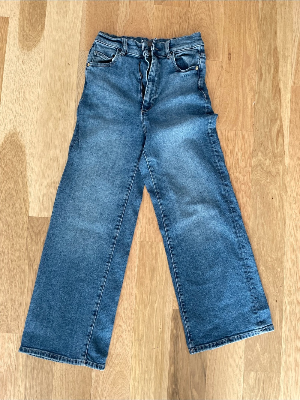 DL1961 Women's Wide-Leg Jeans in Medium Blue